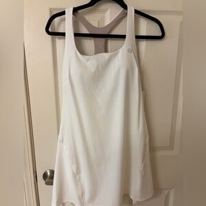 lululemon athletica White and Light Gray Racerback Tennis Dress